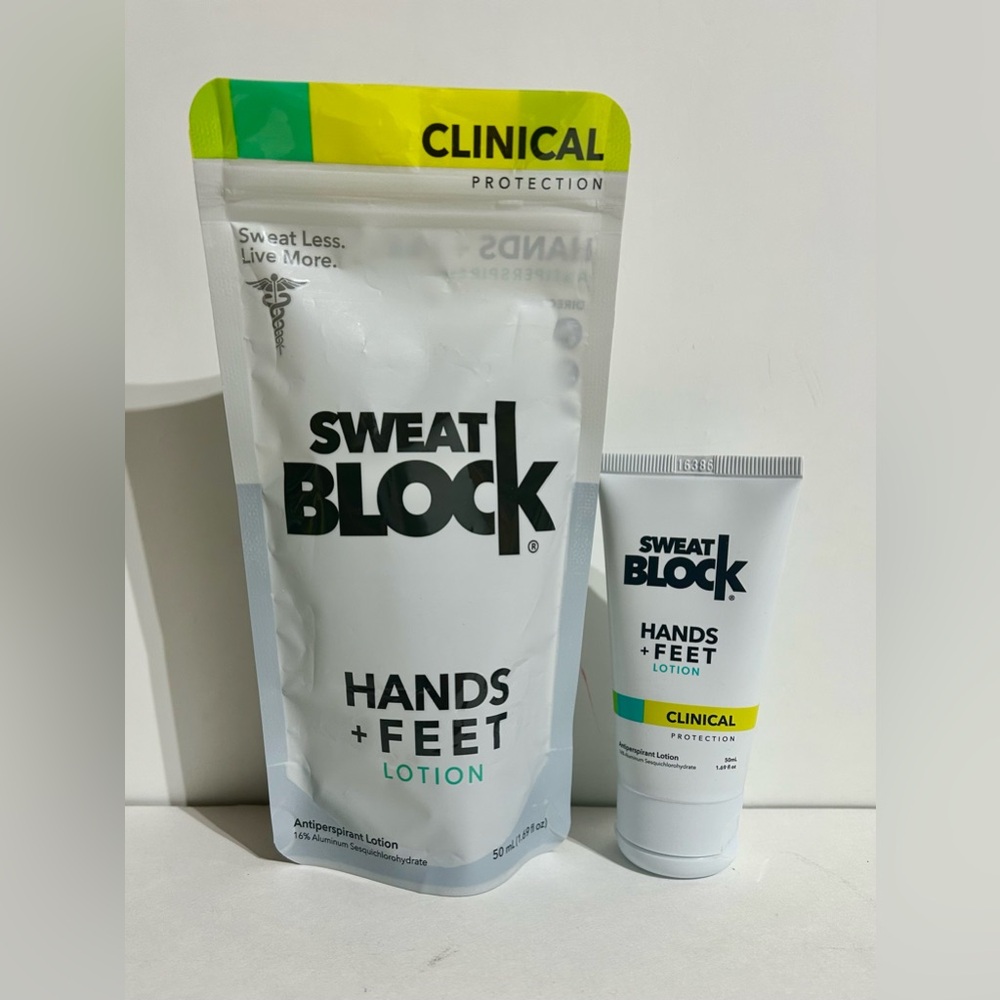 Sweat Block Antiperspirant Lotion Hands Feet Clinical Strength 1.69 fl oz NEW